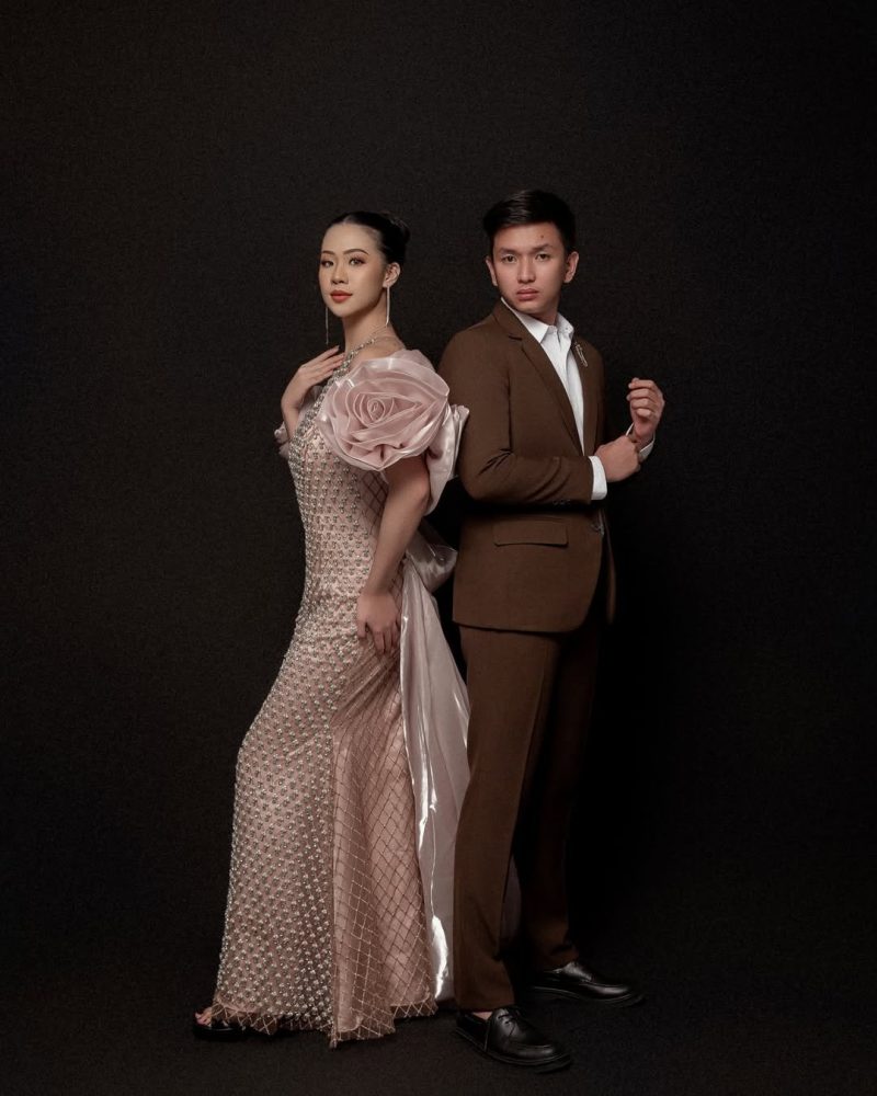 Modern Gown Premium Flower - Nude